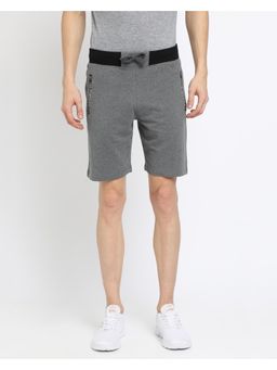 Crocodile - Men's Grey Full Length 2 Pocket Elasticated Waist Track Shorts
