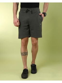Crocodile - Men's Olive Full Length 2 Pocket Elasticated Waist With Drawstring Track Shorts