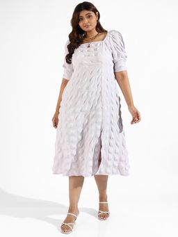 Instafab Plus - Women Solid Side Cut Design Stylish Casual Dresses