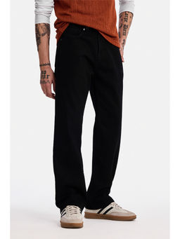 Snitch - Men Black Denim Straight Fit Casual Jeans