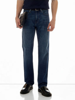 Flying Machine - Men Blue Whiskered Freddie Straight Fit Jeans