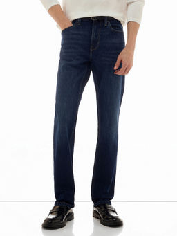 Flying Machine - Men Navy Blue Whiskered Freddie Slim Fit Jeans
