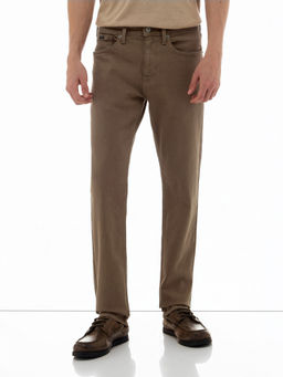 Flying Machine - Men Brown Solid Mid Rise Freddie Slim Fit Jeans