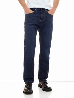 Flying Machine - Men Dark Blue Solid Whiskered Straight Fit Jeans