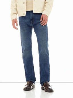 Flying Machine - Men Blue Whiskered Straight Fit Jeans