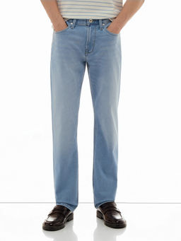 Flying Machine - Men Light Blue Whiskered Freddie Slim Fit Jeans