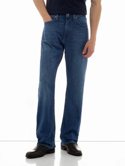 Flying Machine - Men Blue Whiskered Bruce Straight Fit Jeans
