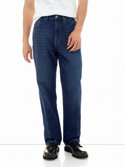 Flying Machine - Men Blue Whiskered Cobain Relaxed Fit Jeans