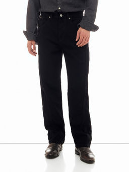 Flying Machine - Men Black Whiskered Cobain Relaxed Fit Jeans