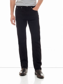 Flying Machine - Men Black Solid Mid Rise Straight Fit Jeans