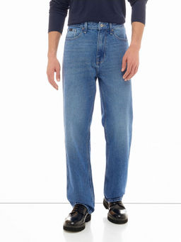 Flying Machine - Men Blue Solid Mid Rise Cobain Jeans