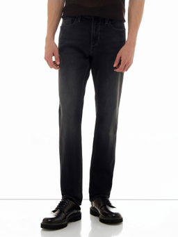 Flying Machine - Men Black Solid Mid Rise Freddie Slim Fit Jeans