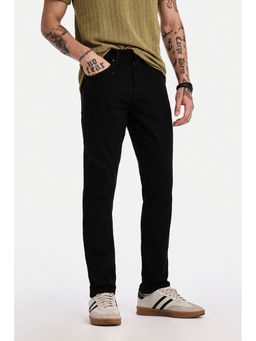 Snitch - Men Black Washed Slim Fit Casual Jeans