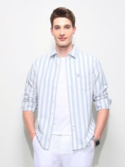 U.S. POLO ASSN. - Blue Vertical Striped Regular Fit Shirt