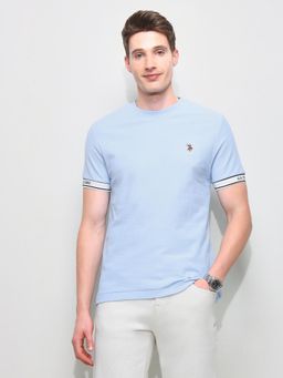 U.S. POLO ASSN. - Blue Solid Slim Fit T-Shirt