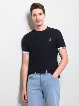 U.S. POLO ASSN. - Black Solid Slim Fit T-Shirt
