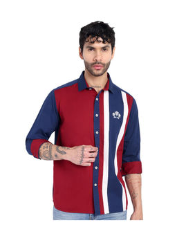 Pier seven - Men's Colorblock Blue Shirt