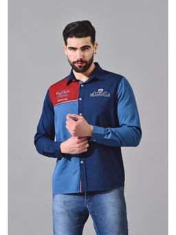 Pier seven - Men's Colorblock Blue Shirt