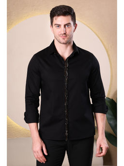 Pier seven - Men's Embellished/Sequined Black Shirt