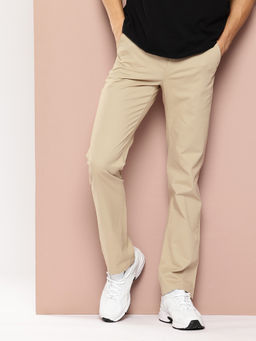 TURNFIT - Men Regular Fit Pull-On Trouser-Cream