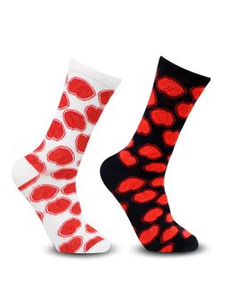 Bonjour - Valentines Day Special Crew-Length Socks - Multi-Color (Pack of 2)