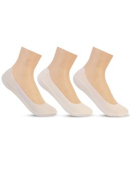 Bonjour - Womens Low-Cut Ankle Anti-Slip Grip No-Show Socks - Multi-Color (Pack of 3)