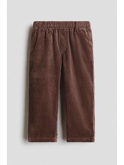 H&M - Unisex Brown Cotton Corduroy Trousers