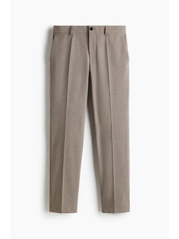 H&M - Men Beige Slim Fit Tailored Trousers