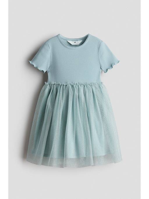 Buy H&M Girls Turquoise Tulle Skirt Dress (1.5-2 Years) Online