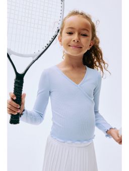 H&M - Girls Blue Sports Wrap Over Top