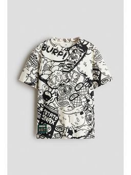 H&M - Boys White Printed T-Shirt