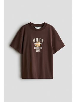 H&M - Boys Brown Printed T-Shirt