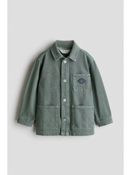 H&M - Boys Green Oversized Cotton Shirt