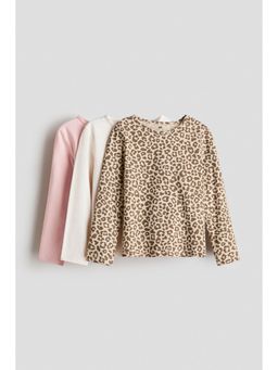 H&M - Girls Multi-Color 3-Pack Cotton Tops