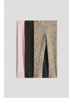 H&M - Girls Multi-Color 3-Pack Brushed-Inside Leggings