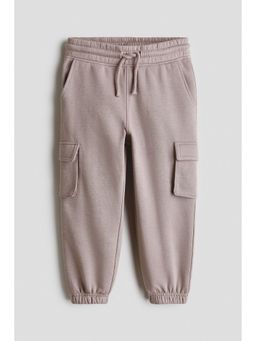 H&M - Boys Beige Brushed-Inside Cargo Joggers