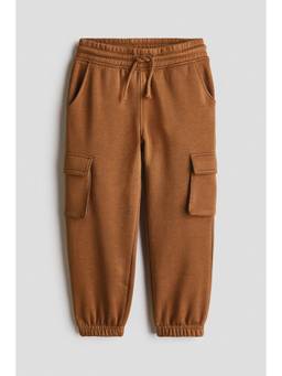 H&M - Boys Brown Brushed-Inside Cargo Joggers