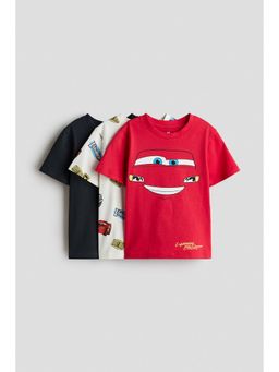 H&M - Boys Multi-Color 3-Pack Printed T-Shirts