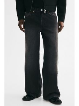 H&M - Men Black Wide Jeans