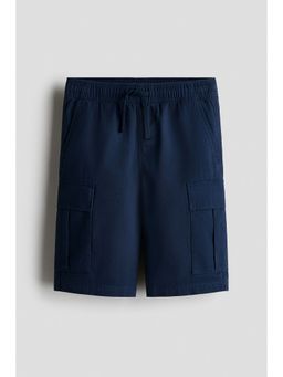 H&M - Boys Blue Cotton Twill Cargo Shorts