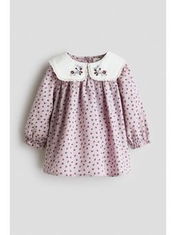 H&M - Girls Purple Collared Cotton Dress
