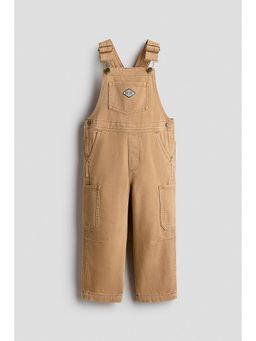 H&M - Boys Beige Cotton Twill Dungarees