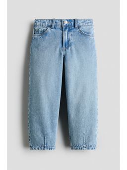 H&M - Girls Blue Loose Fit Barrel Jeans