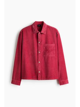 H&M - Men Red Relaxed Fit Corduroy Shacket