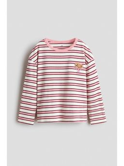 H&M - Girls Pink Long-Sleeved T-Shirt