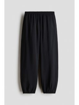H&M - Girls Black Crinkled Balloon Joggers