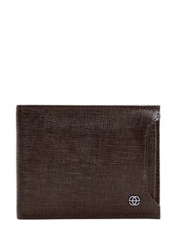 Eske - Jeryll Mens Two Fold Wallet, 12 Card Holders, Brown Saffiano