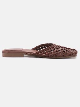 Tao Paris - Tan Leather Round Toe Pair Of Mules