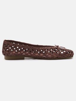 Tao Paris - Tan Leather Round Toe Pair Of Ballerina