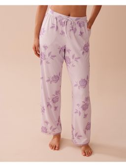 La Vie En Rose - Lilac Rose Print Super Soft Pyjama